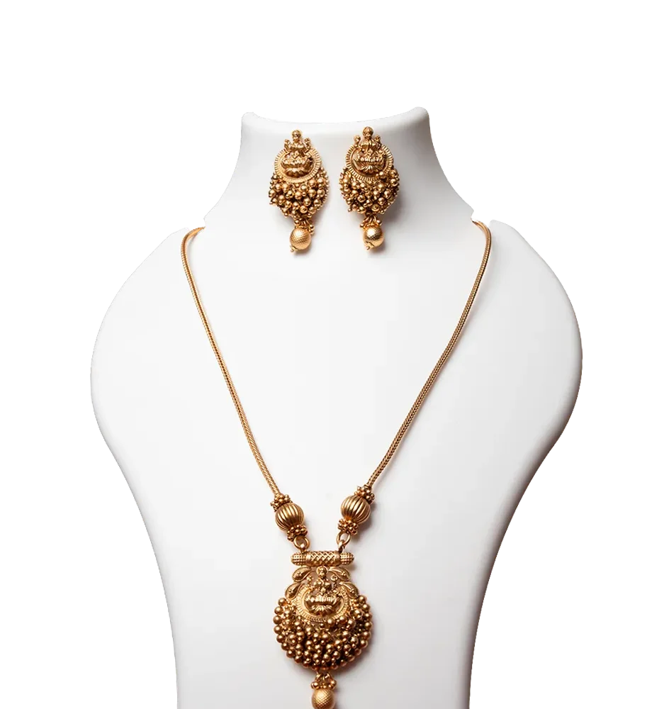 Antique-Gold-Temple-Goddess-Long-Necklace