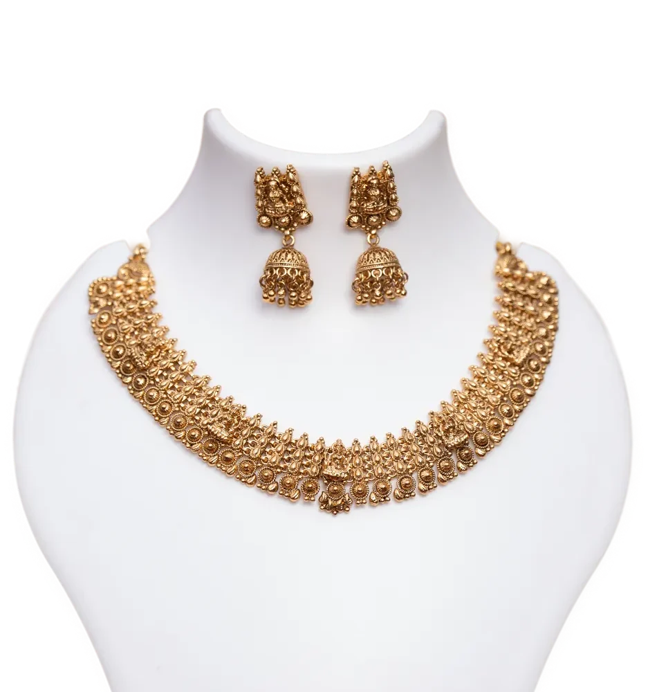 Antique Temple Goddess Necklace Set