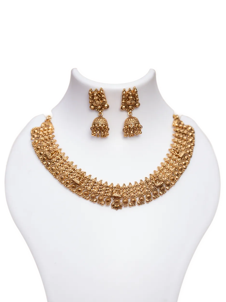 Antique Temple Goddess Necklace Set