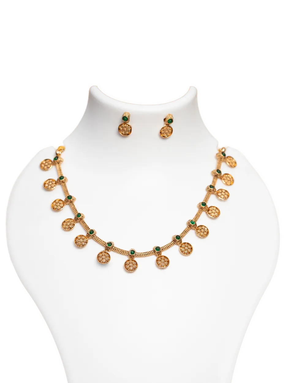 Vilakku Coin Necklace Set