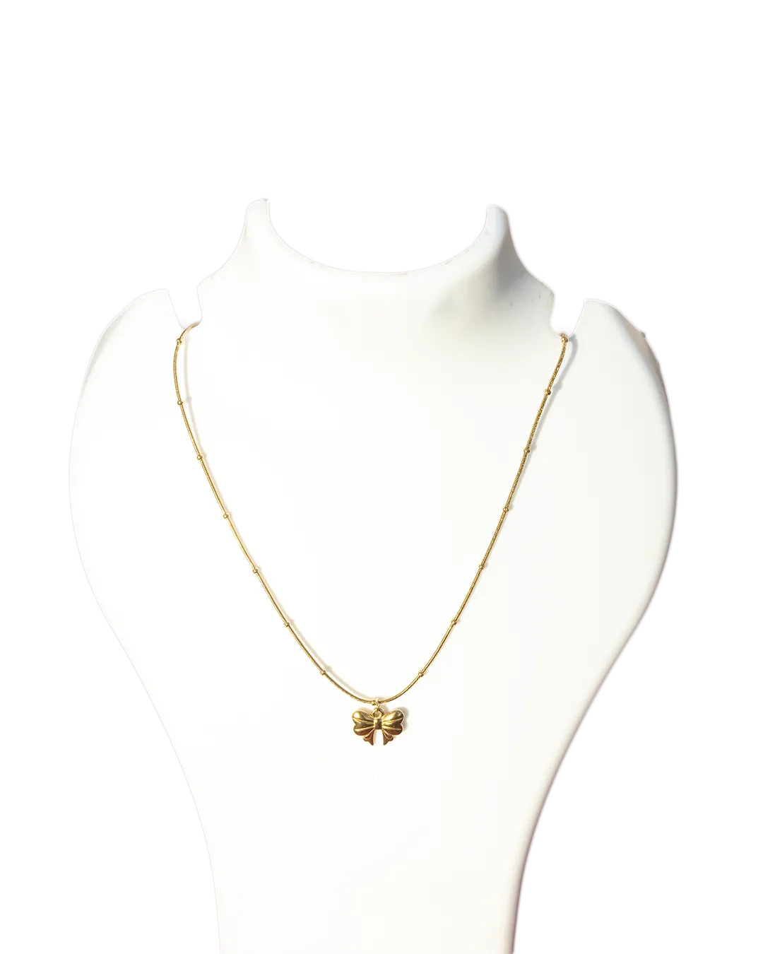 Delicate Bow Charm Necklace