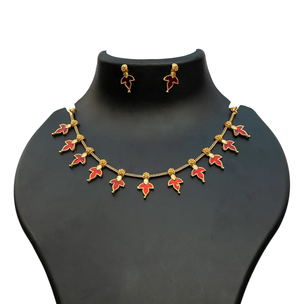 Crimson Leaf Garland Set