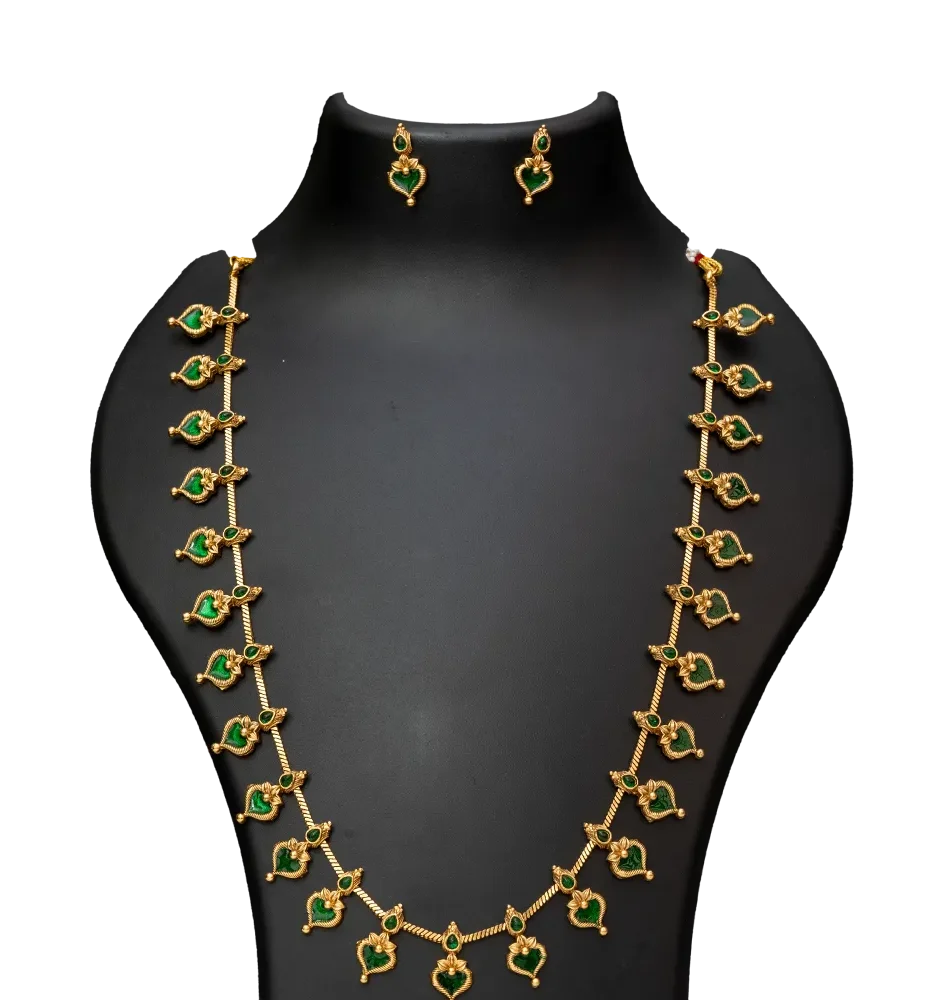 Long Palakka Mala Necklace Set