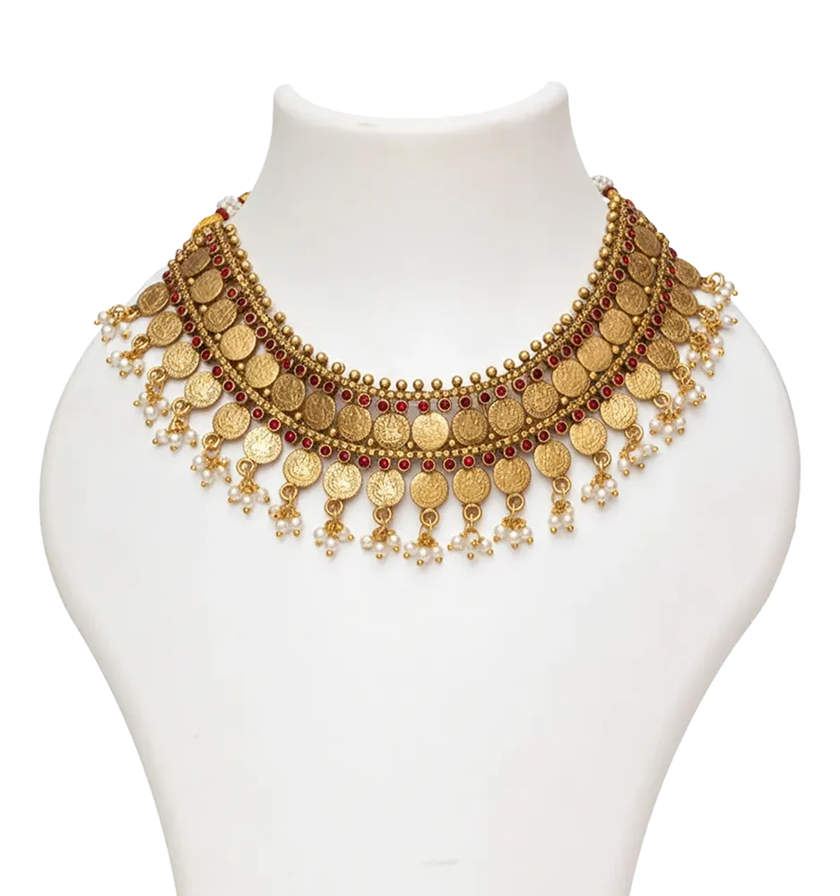 Traditional Coin Choker Necklace Set