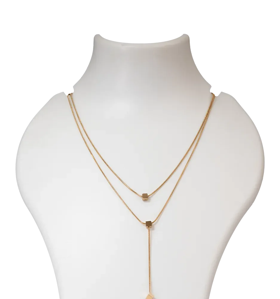 Duo Layer Y Necklace