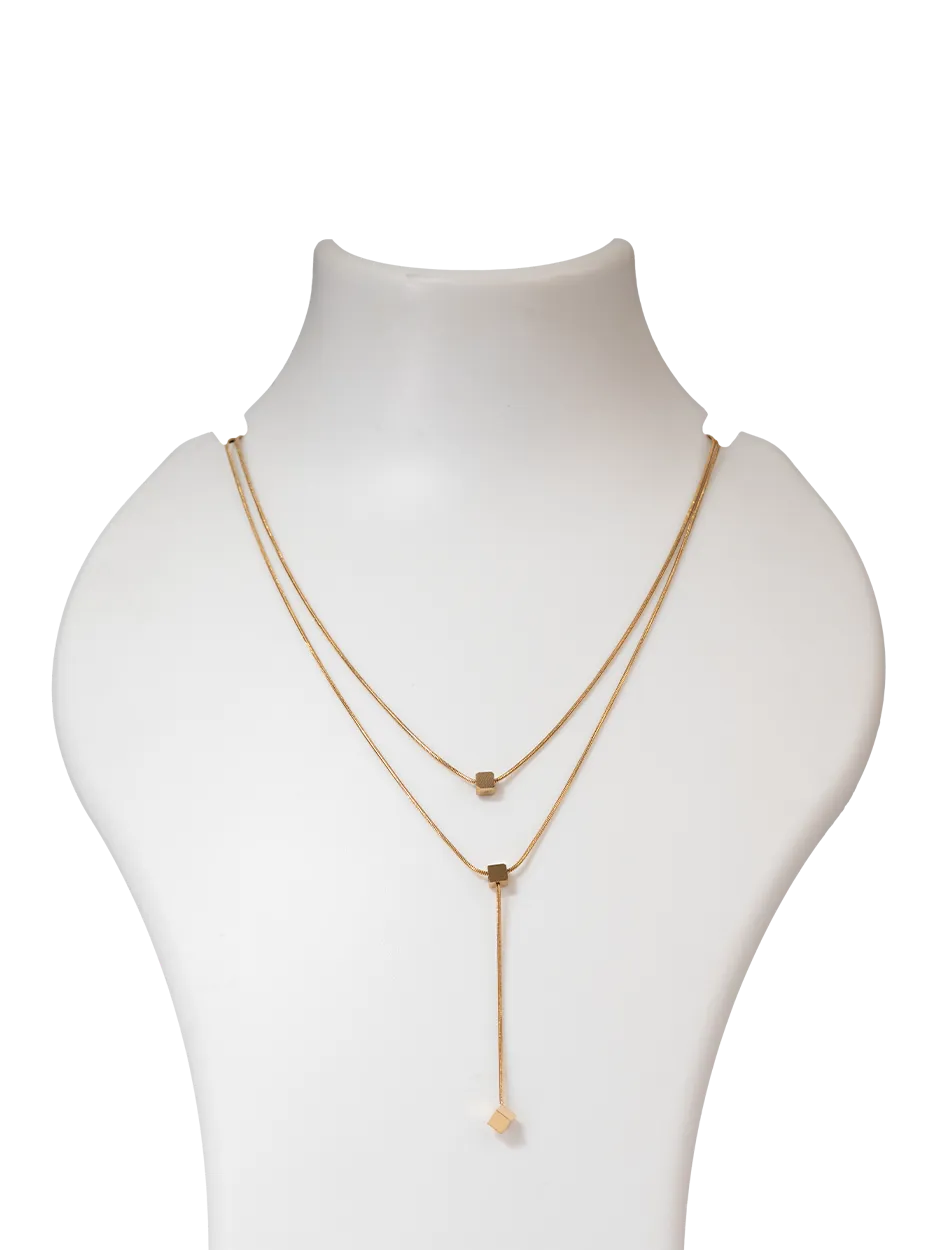 Duo Layer Y Necklace
