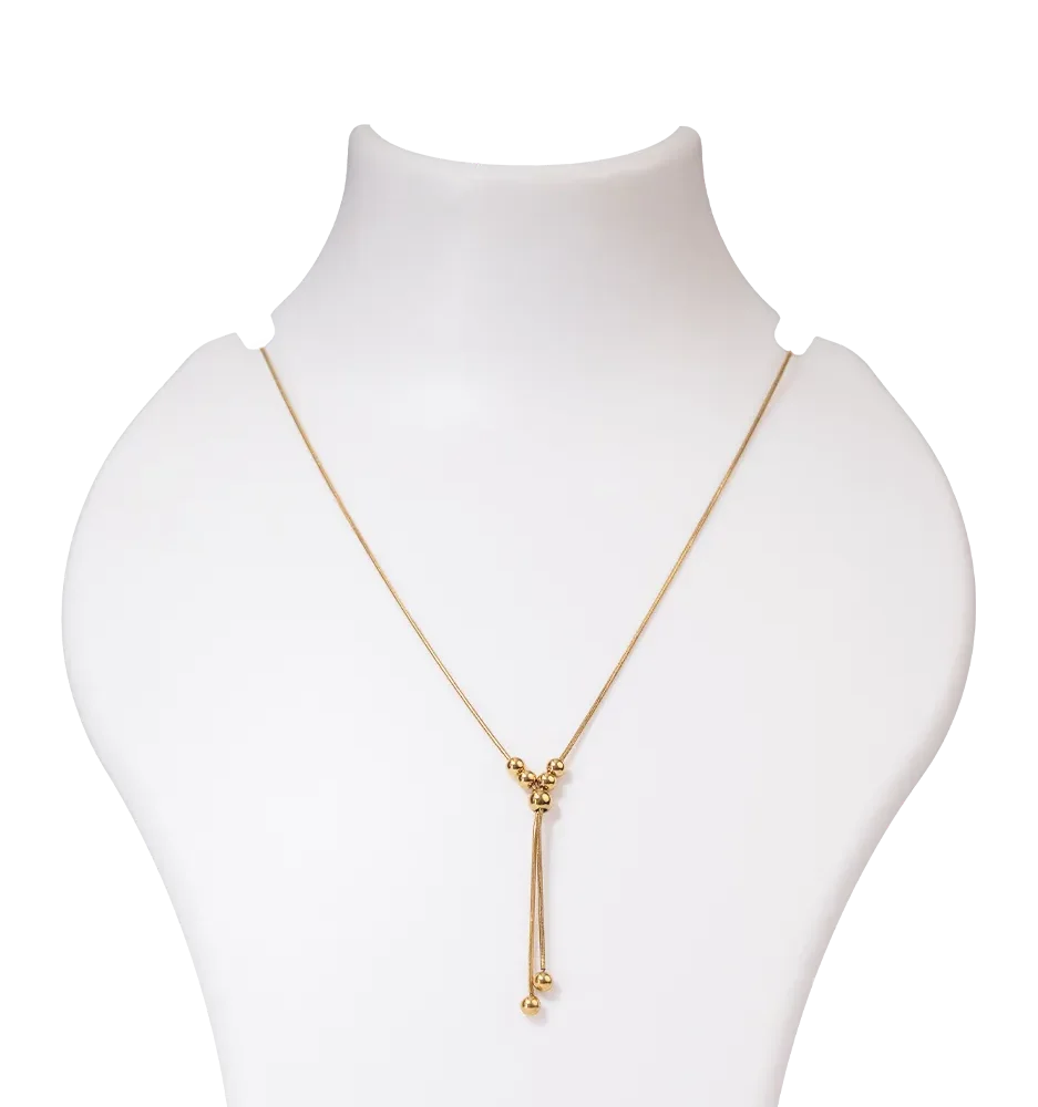 Golden Drop Tassel Necklace