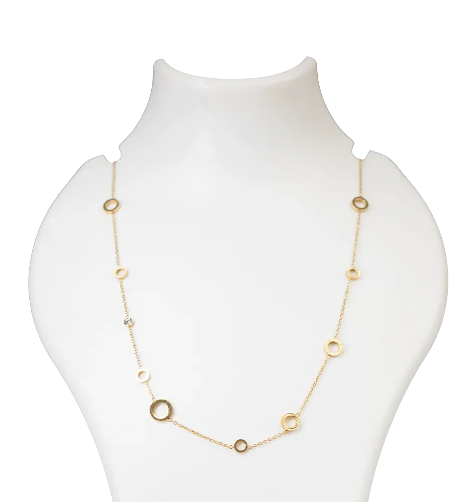 Golden Orbit Charm Necklace